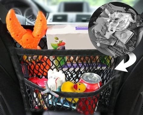 Elastingas automobilio daiktų laikymo krepšys-tinklelis-Prego.LT